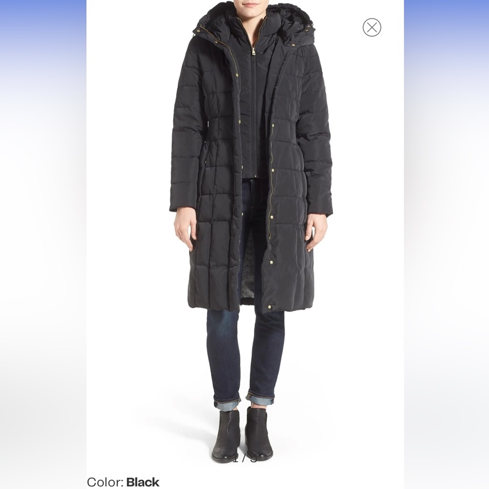 Cole Haan Bib Insert Down & Feather Fill Coat